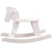 Biely drevený hojdací koník - Woodyland