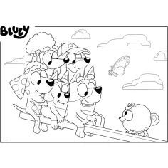 Bluey 2 v 1 60-dielne Eco puzzle a omaľovánka 70x50 cm - Lisciani obrázok 3