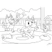 Bluey a priatelia 2 v 1 4x48-dielne maxi podlahové puzzle a omaľovánka 35x25 cm - Lisciani