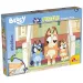 Bluey psíky na schodoch 2 v 1, 24-dielne puzzle a omaľovánka 35x25 cm – Lisciani