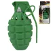 Breah: Hračkársky ručný granát v zelenej farbe so svetlom a zvukom 11cm