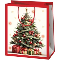 Cardex: Vianočný stromček s darčekmi obrovská veľkosť darčeková taška 33x15x44cm