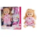 Cikajúca bábika so svetlo-hnedými vlasmi, so zvukom, nočníkom a príslušenstvom