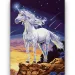 Diamantové puzzle: Snehulienka jednorožec diamantový maliarsky set 10x15cm obrázok 1