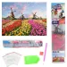 Diamantové puzzle: Holandské tulipánové pole diamantové maľovanie set 30x40cm obrázok 2