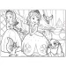 Disney Princezná Sofia 2 v 1 60-dielne maxi puzzle a omaľovánka 70x50 cm - Lisciani