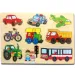 Drevená puzzle skladačka vozidlá