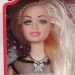 Elegantná módna bábika 28cm s dlhými blond vlasmi, v čiernych šatách a s príslušenstvom