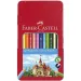Faber-Castell: Farebné ceruzky, 12 kusová sada v kovovom zásobníku