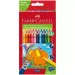 Faber-Castell: Jumbo 24 dielny set trojhranných farebných ceruziek a strúhadlo