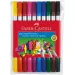Farebné zmývacie fixky s oba koncami 10 kusový set - Faber-Castell