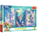 Farebný rozprávkový svet – 3 x 50-dielne puzzle s jednorožcom, morskou pannou a drakom – Trefl