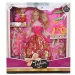 Fashion Girl: Bábika a detská bábika, set s bicyklom a príslušenstvom 28 cm
