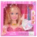 Fashion Girl: Česateľná hlava s blond vlasmi, paletou farieb a príslušenstvom 21cm