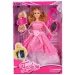 Fashion módna bábika v ružových večerných šatách s príslušenstvom 29cm