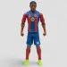 Futbalista akčná figúrka, 20 cm - FC Barcelona, Rashford v dresu s číslom 14 obrázok 1