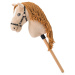 Gracia koník na tyči hobby horse v béžovej farbe - Woodyland