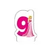 Disney Princess číslicová sviečka „9“