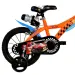 Hot Wheels 16” detský bicykel s držiakom na fľašu a bočnými kolesami v oranžovo-čiernej farbe – Dino Bikes bicykel obrázok 2