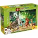 Kniha džungle 2 v 1, maxi puzzle s 35 dielikmi a omaľovánka 70x50 cm – Lisciani