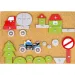 LENA: Korková tabuľa s kladivom 64-dielny hrací set - Vozidlá