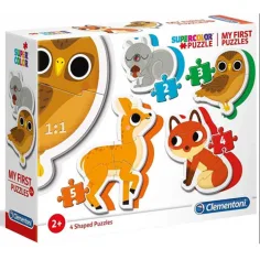Lesné zvieratá 4 v 1 forme puzzle set - Clementoni obrázok 1