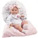 Llorens: 38cm bábika novorodeného dievčatka s ružovým spacím vakom