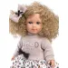Llorens: Bábika Elena v tylových kvetinových šatách a s kučeravými blond vlasmi 35 cm