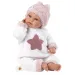 Llorens: Plačúca bábika novorodeniatka v hviezdičkovom plyšovom pyžame 36 cm