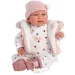 Llorens: Tina 44cm-ová plačúca bábika v ružovej veste