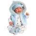 Llorens: Tino 44cm- ová plačúca bábika v modrej veste s kapucňou