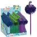 Luna: Dinosaur pom-pom guľôčkové pero v štyroch farbách 1ks