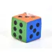 Mäkká farebná kocka s hrkálkou 13cm
