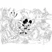 Mickey Mouse 2 v 1 60-dielne maxi puzzle a maľovanka 70x50 cm - Lisciani