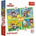 Mickey Mouse a priatelia 4v1 puzzle - Trefl