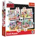 Minnie Mouse a priatelia 12, 15, 20, 24 dielne puzzle 4v1 - Trefl