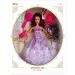 Módna bábika vo fialových šatách 30 cm s príčeskom a príslušenstvom