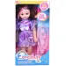 Módna bábika vo fialových šatách so šperkami a zvukovými efektmi 46cm