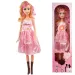 Nicky: Obrovská módna bábika s blond vlasmi v ružových šatách so zvukovými efektmi 56 cm
