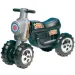 Čierny crossový motocykel na nožný pohon s 4 kolesami - D-Toys