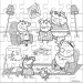 Peppa Pig 42 dielne puzzle na vymaľovanie