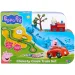 Peppa prasiatko Whizz-Around Zajko Rebeka červený vlak hračková súprava obrázok 1