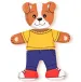 Pes na obliekanie drevené puzzle 18 dielny set - Woodyland