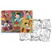 Pinocchio 2 v 1, 108-dielne puzzle a omaľovánka 70x50 cm – Lisciani