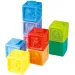 Playgo: Mäkké skladacie kocky vo farbách dúhy
