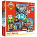 Požiarnik Sam 3v1puzzle 50, 36 a 20-dielne puzzle - Trefl