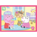 Prasiatko Peppa – 4 v 1 12,15,20,24 dielikové puzzle – Trefl