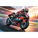 Pretekárska motorka na trati 100-dielne puzzle - Trefl