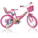 Princeznin ružový detský bicykel vo veľkosti 14 - Dino Bikes bicykel
