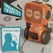 RC interaktív TalkBot robot vysielačka s režimom chôdze v oranžovej farbe 2,4GHz obrázok 9